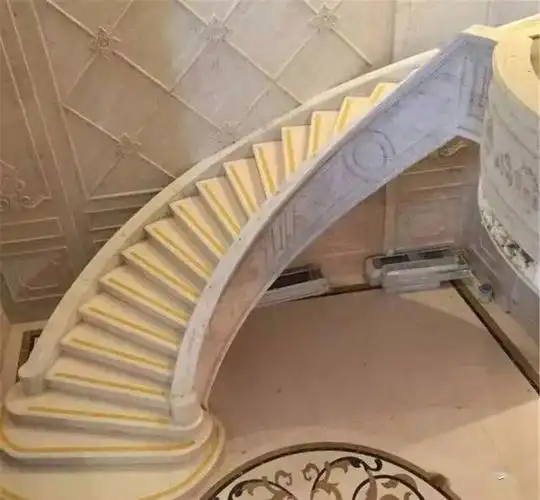 扶手也要用大理石!石材旋转楼梯扶手的设计与安装