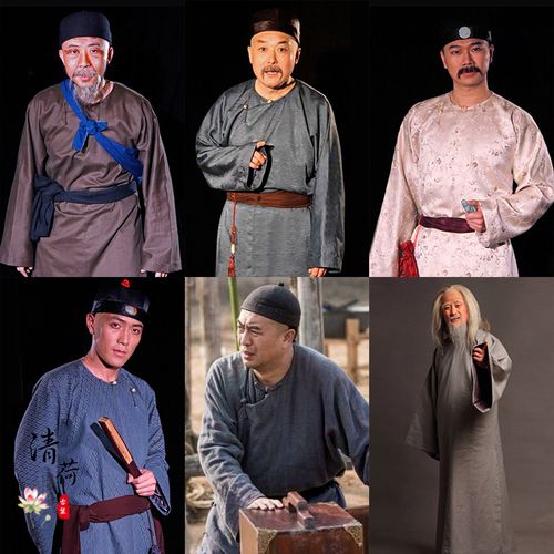 古装影视清朝农民老百姓群演棉麻老爷服宋清官民族服装