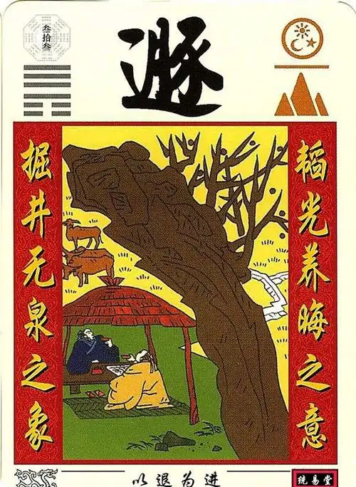 六十四卦彩色寓意画图