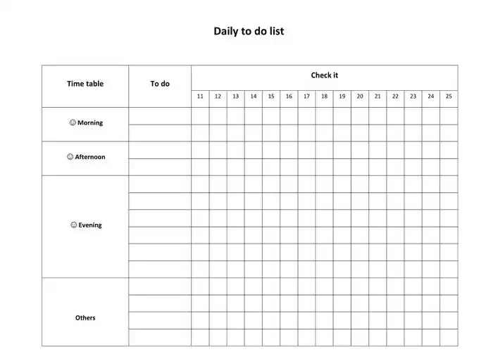 dailytodolist日程计划表手帐