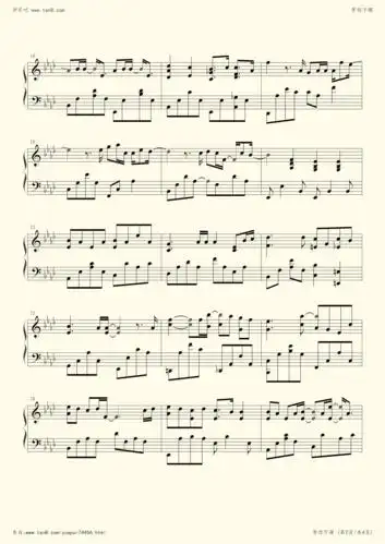 《等你下课,钢琴谱》周杰伦(五线谱 钢琴曲 指法)-弹吧|蛐蛐钢琴网