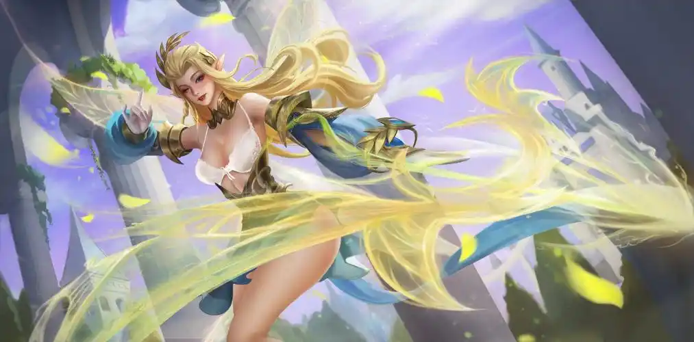 王者荣耀艾琳精灵之舞去掉多余布料一件不留高清无水印