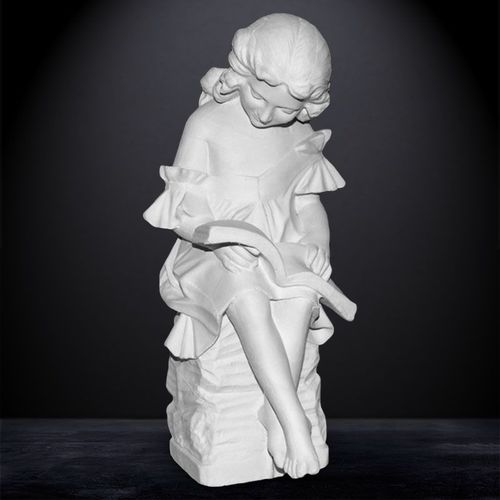 石膏看书女孩全身h50cm头像教具装饰雕塑石膏像