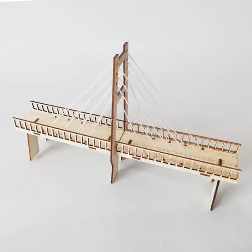 小学生玩具科学实验模型diy科技小制作斜拉桥儿童手工拼装材料包材料