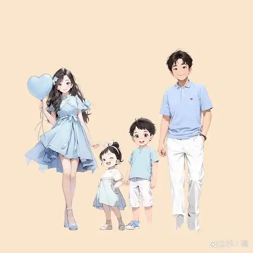 可爱头像# #微信头像# #一家四口# #幸福一家# #幸福一家全家福