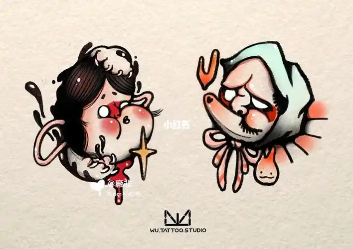 我的纹身分享  #纹身手稿  #不一样的纹身  #阿多福  #阿多福火男