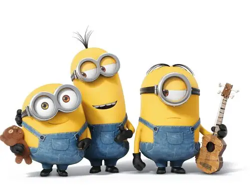 喽罗卡通电影,三个小黄人 壁纸 - 1600x1200