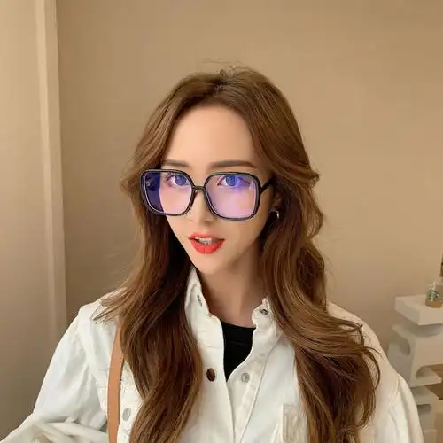 2021tr90防蓝光眼镜框 时尚近视记忆眼镜架 复古方形素颜平光镜