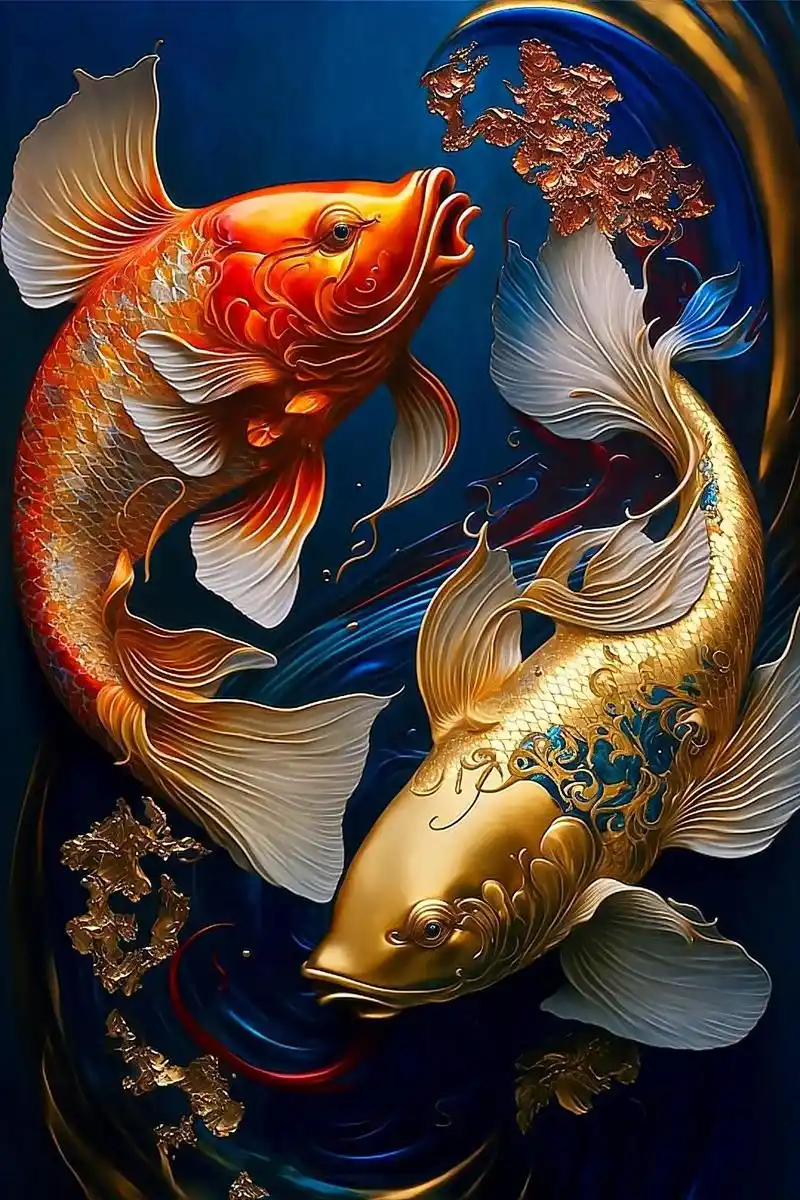 我拿嫦娥的丝线,刺绣在月亮上面,秀出一对锦鲤,鲤鱼跃龙门,一 - 抖音