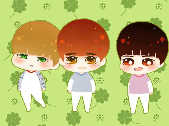 木哈哈哈哈 wuli可爱的掐ji呀~ 羽毛 收藏 想想当时帮朋友画的三小只