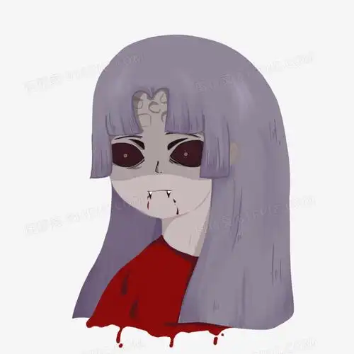 卡通简约恐怖女鬼元素