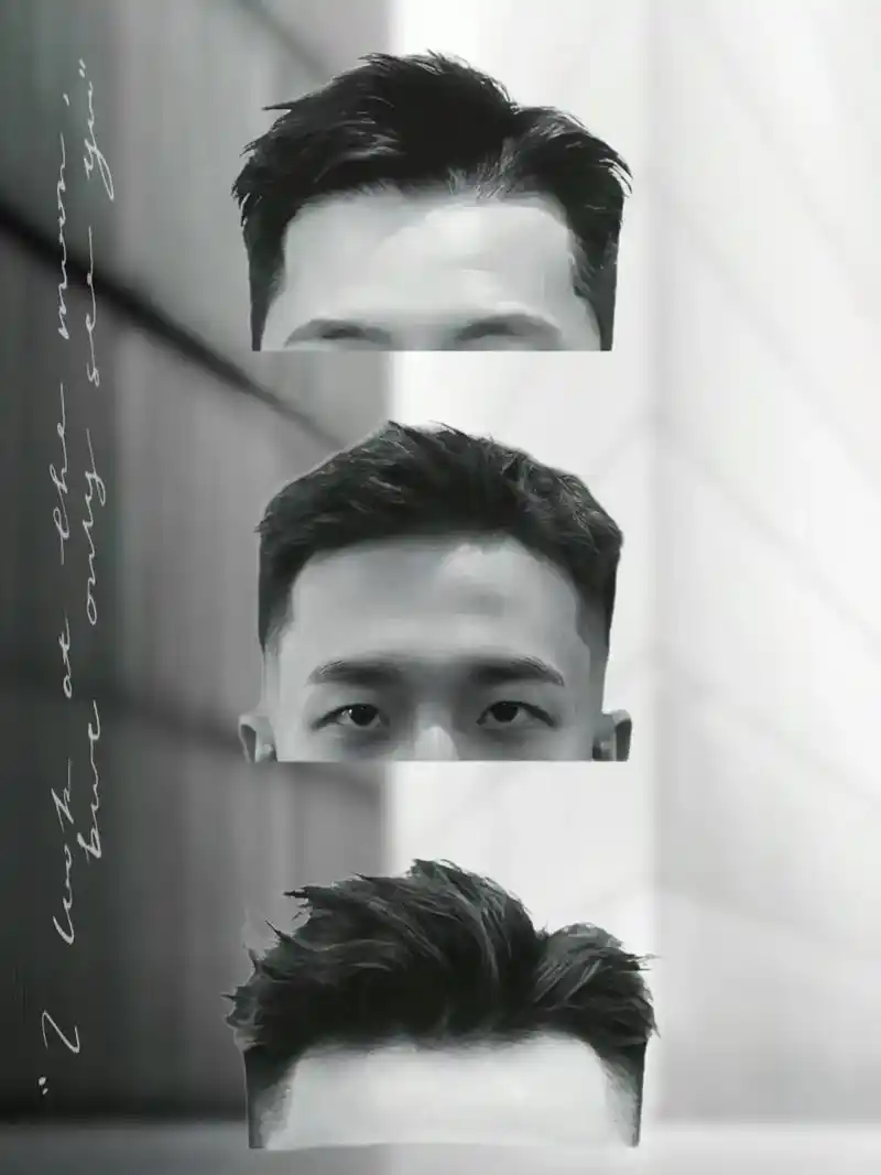 相信我!男生剪这款发型真的太帅了,港风三七侧背男士钢夹烫的魅力!