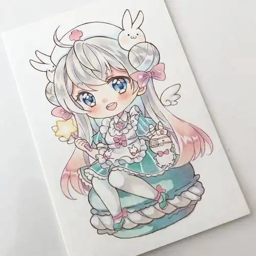 马克笔q版 | 小白也能临摹的简单动漫人物手绘素材