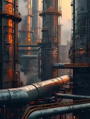 炼油厂俯瞰图工业加工业