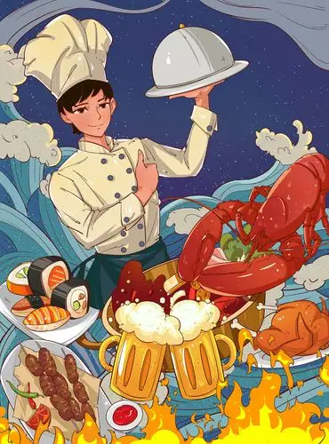 美食啤酒大龙虾