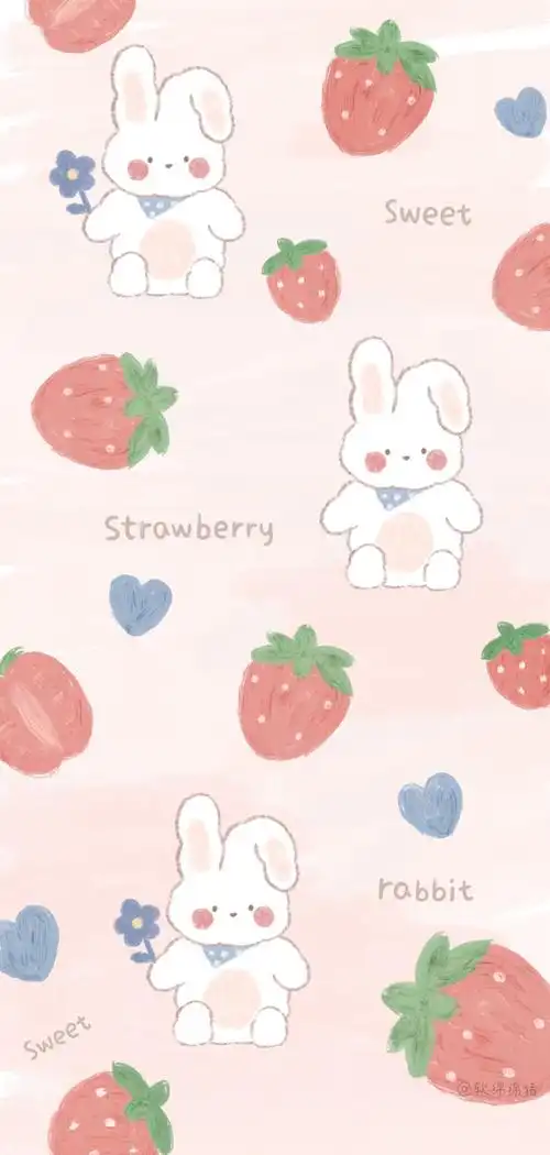 卡通壁纸小熊小兔小恐龙可爱小清新壁纸
