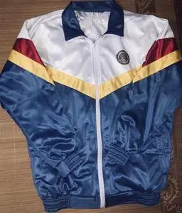 定制系列铜仁一中初高中绝版双面滑金光绒蓝色滑料校服裤运动套装