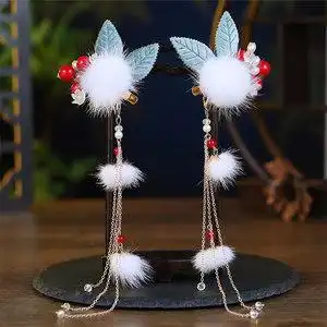 古装毛毛头饰图片