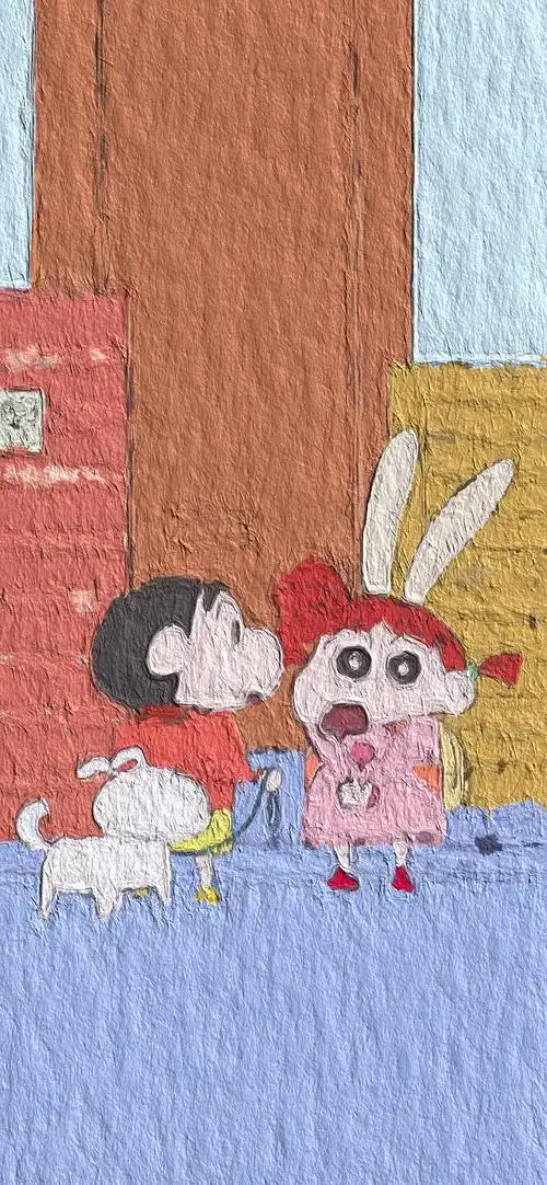 蜡笔小新油画壁纸