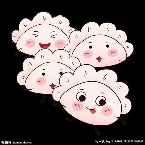 卡通冬至拟人饺子图片