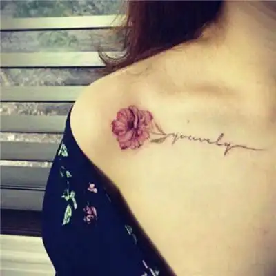 锁骨纹身头像女,好看小清新的女生锁骨纹身图片-个性头像