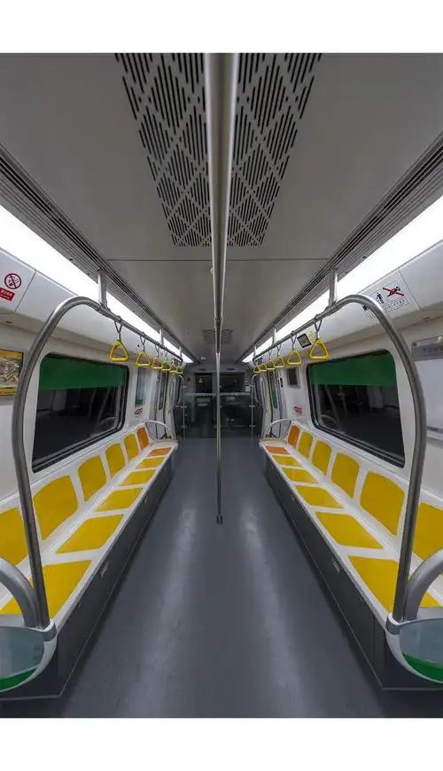 地铁列车车廂内景