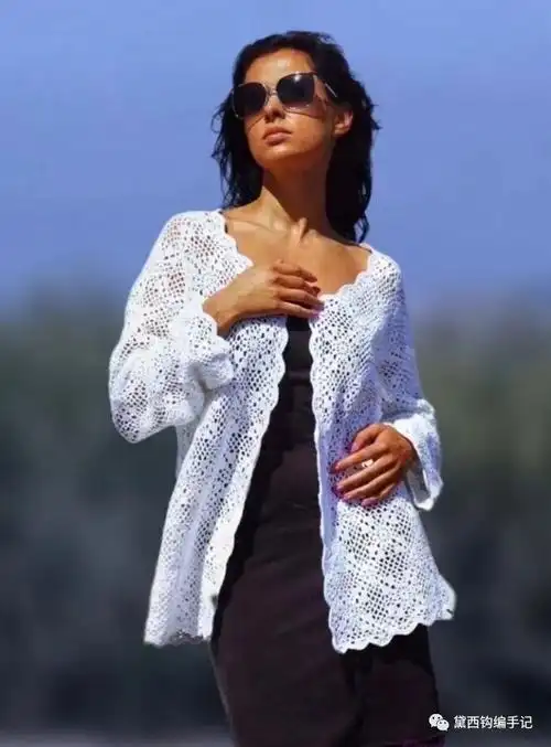 【钩针美衣】3款可甜可盐素雅拼花开衫外套