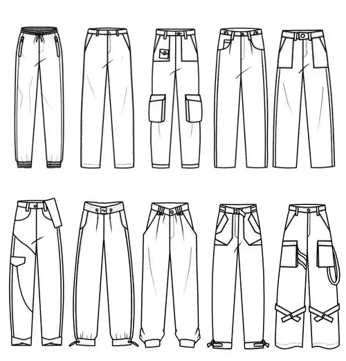 10款男裤子款式图