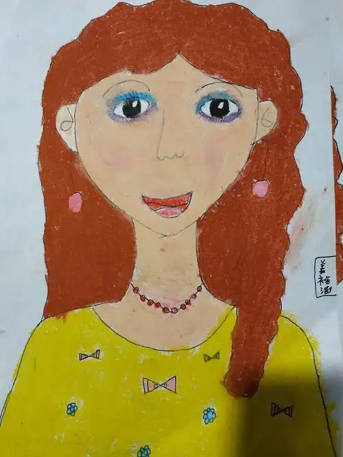 七彩梦书画室油画棒绘画——我的好妈妈