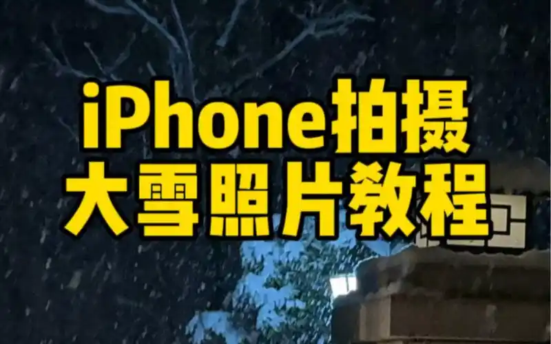 iphone拍摄大雪定格照片