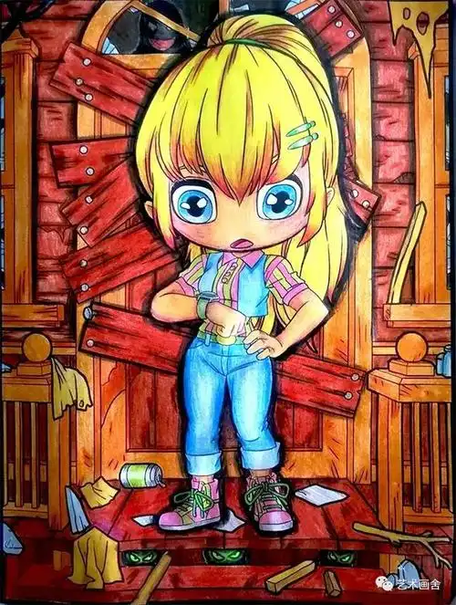 儿童画素材手绘卡通人物适合临摹的素材