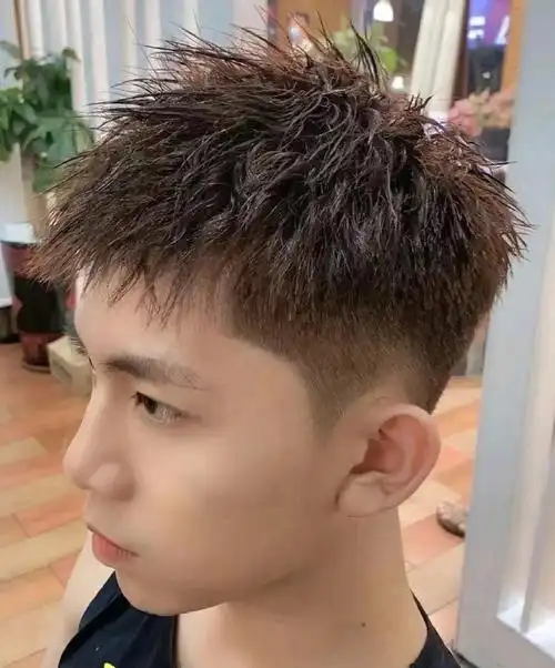 男士锡纸烫  #男士摩根烫  #男生纹理烫