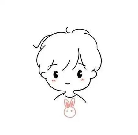 简笔画头像男生萌