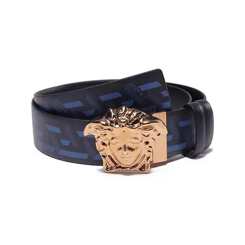 versace 范思哲 男士牛皮革美杜莎板扣式双面皮带腰带 dcu6705 1a