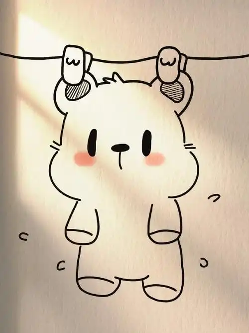 卡通简笔画 这个周末闲来无事,于是尝试临摹了一组简笔画～简单的线条