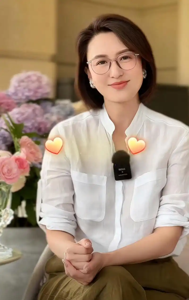 戴眼镜,原本温婉的气质又增加了几分高雅的感觉,她的外形就是为主持