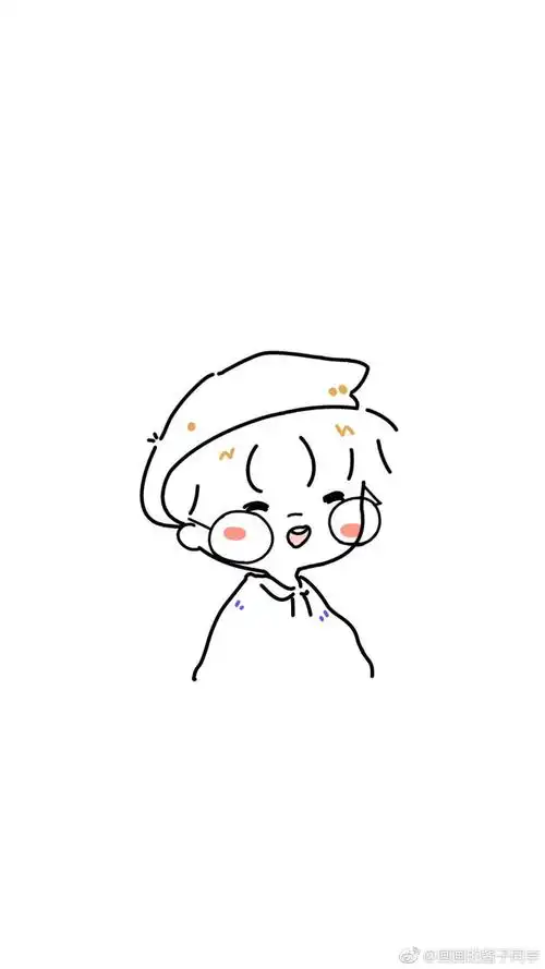 手绘简笔画头像卡通tfboys三小只易烊千玺