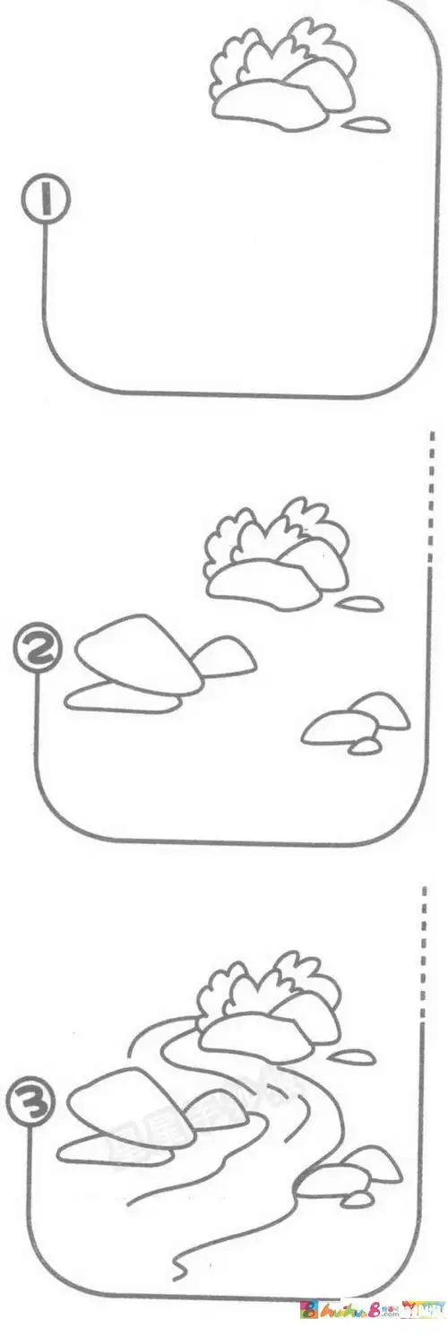 泉眼怎么画简笔画