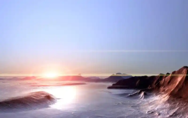 海上日出美景壁纸