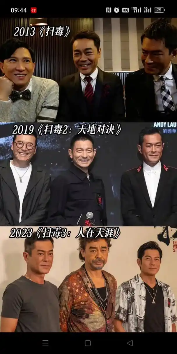 2013年《扫毒》演员:张家辉  刘青云icon  古天乐  票房2.