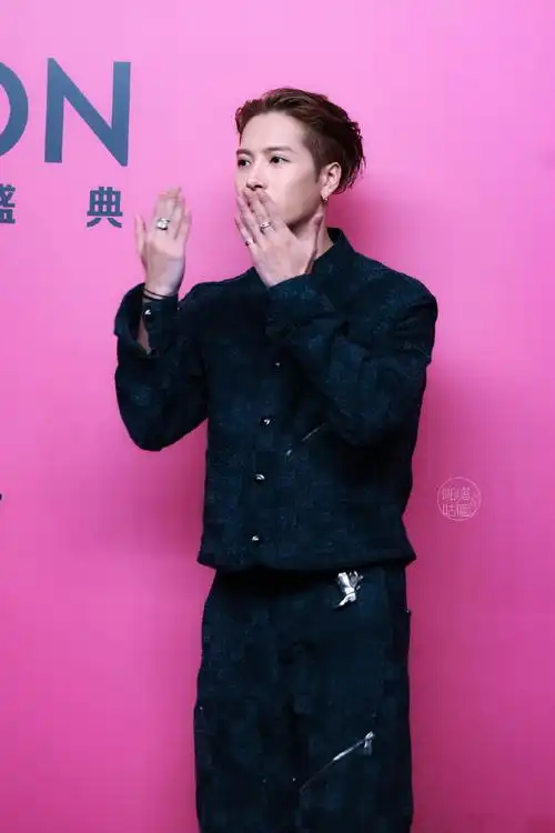 王嘉尔棕发大背头##王嘉尔lv品牌代言人