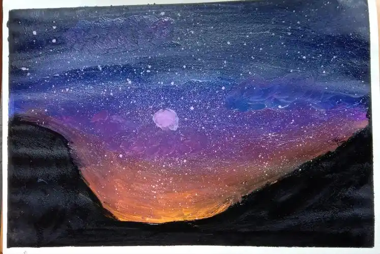 星空|纯艺术|油画|黎明晨晓 - 原创作品 - 站酷 (zcool)