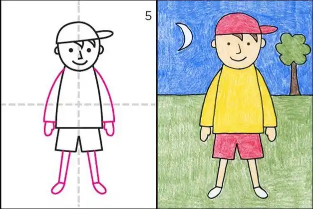 幼儿园孩子自画像简笔画