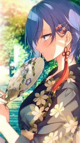 动漫乖巧制服少女手机壁纸