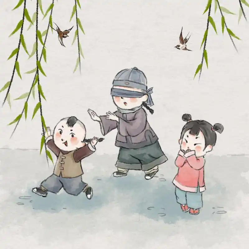 水墨古风儿童插画封面合集