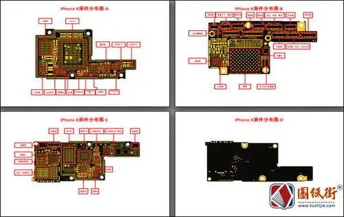 元件分布图资料类型 手机维修资料型号 iphone x品牌 苹果