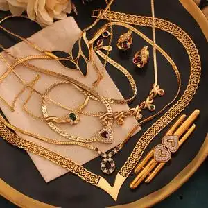 ne20vintage莱茵石项链中古古董项链爱心欧洲古董颈链套装宫廷风