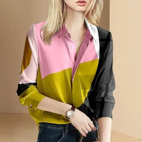 迪菲丽时尚衬衫轻熟洋气衬衣2021早春新款减龄百搭显瘦女装上衣