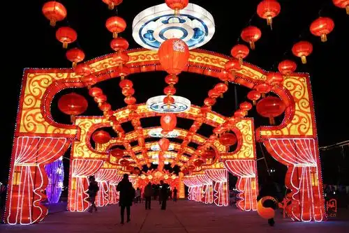 网络中国节春节金塔火树银花不夜天流光溢彩迎新年