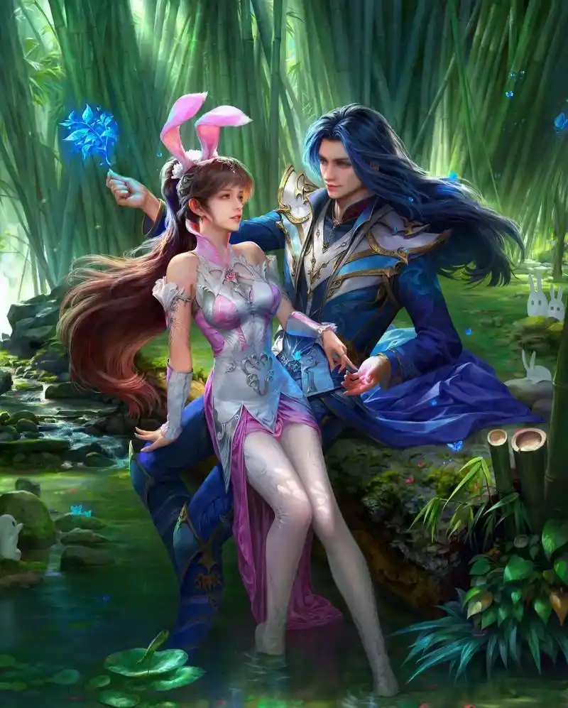 「魂师对决」斗罗大陆同人插画 唐三与小舞